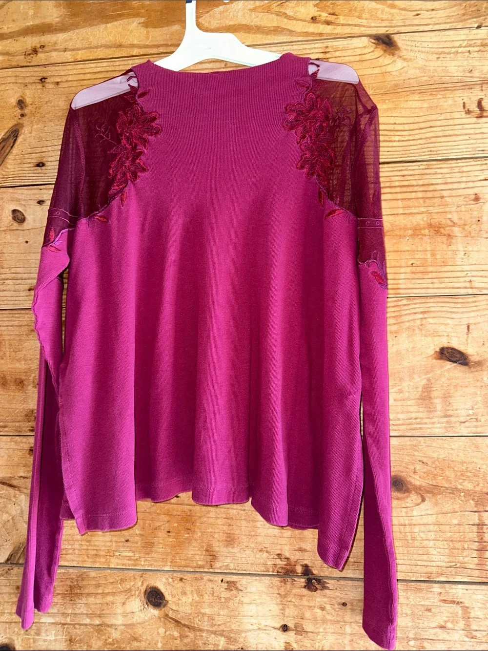 Free People Daniella Top in Burgundy